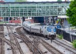 Amtrak train #151 arrives from New York City